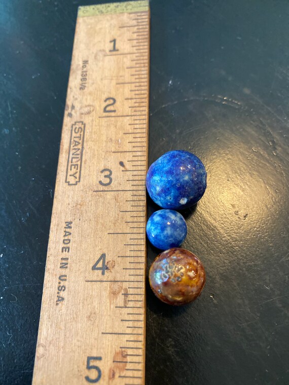 1800s Pottery Glazed Marbles Lot of 3 - Etsy