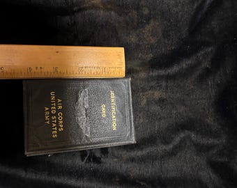 第二次世界大戦時のアメリカ陸軍航空隊身分証明書 1942年 革製パスホルダー ブルックリンフィールド ジャック・バーバー
