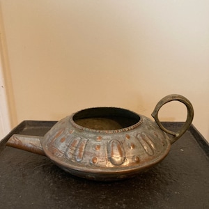 Aladdin Lamp Copper over Tin Pitcher