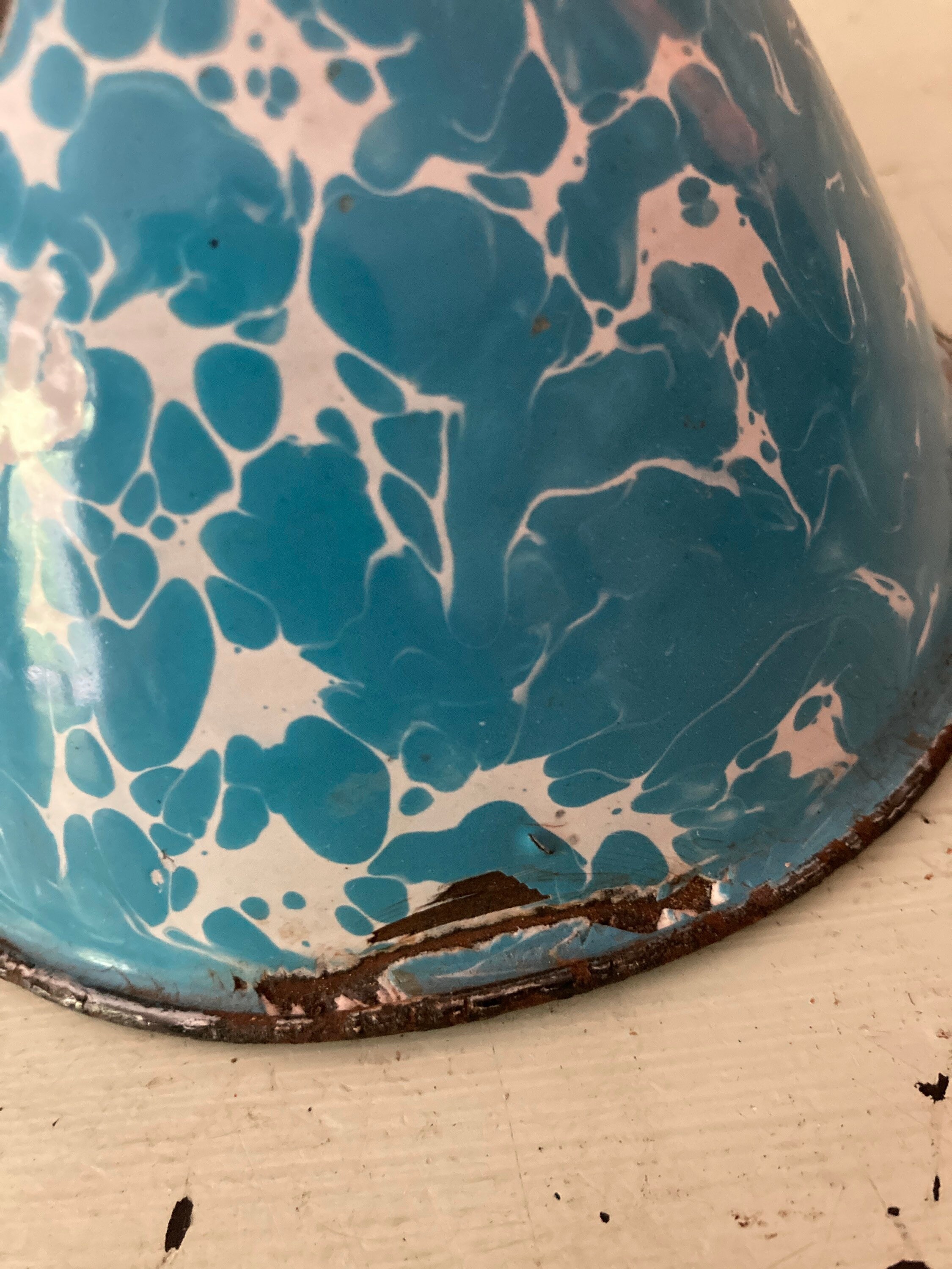 Antiker Blauer Splatter Ware Emaille Trichter. | Etsy