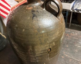 アンティーク 3ガロン ストーンウェア製水差し ジョージア州ギルズビル 1920年代 南部陶器 アルカリ釉薬