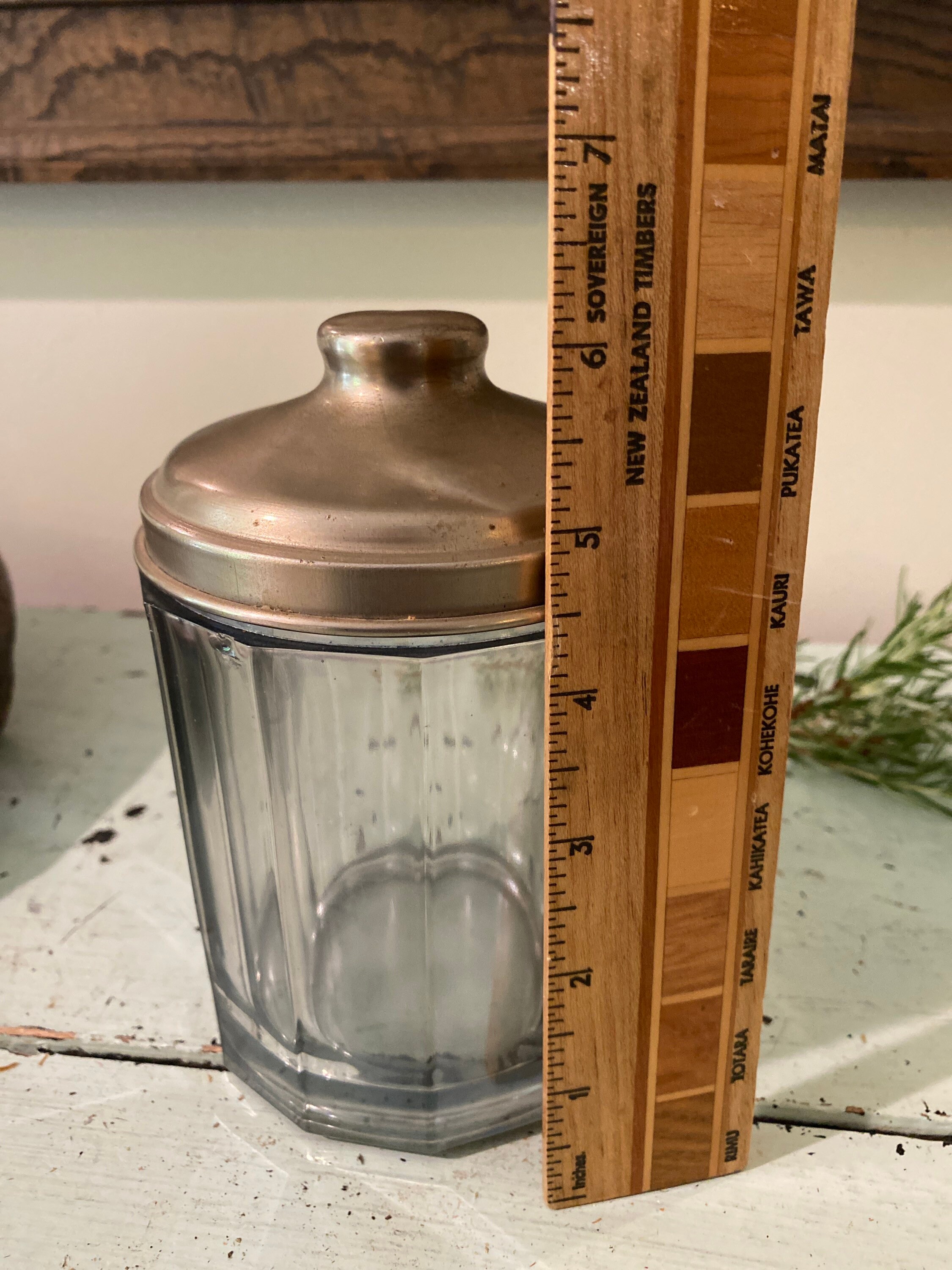 1800s Flint Glass Jar With Lid Etsy UK