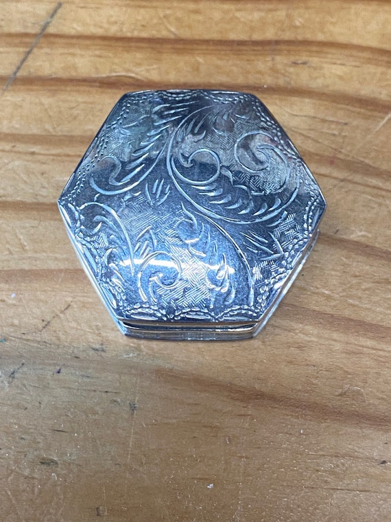 Sterling Silver Hexagon Pillbox