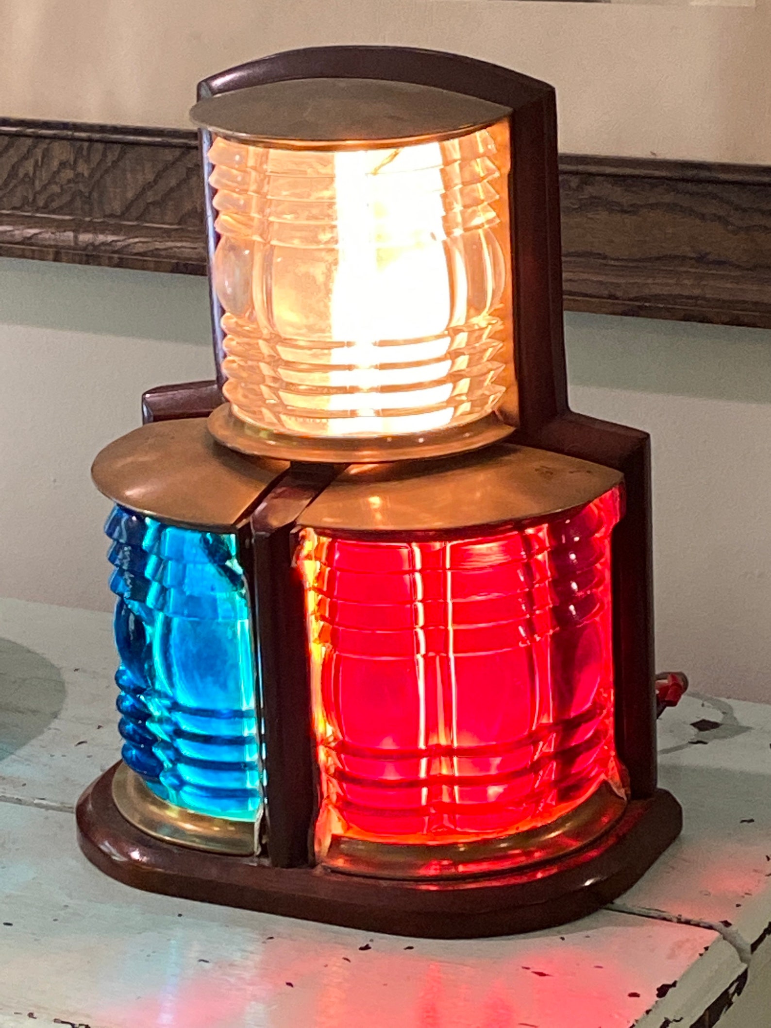 Handmade Ships Lamp with navigation lights Etsy