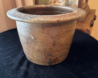 Antyczny dzbanek do mleka J.D. Cravena z ceramiki Catawba Valley w Karolinie Północnej z kamionki, XIX-wieczna sztuka ludowa z Południa