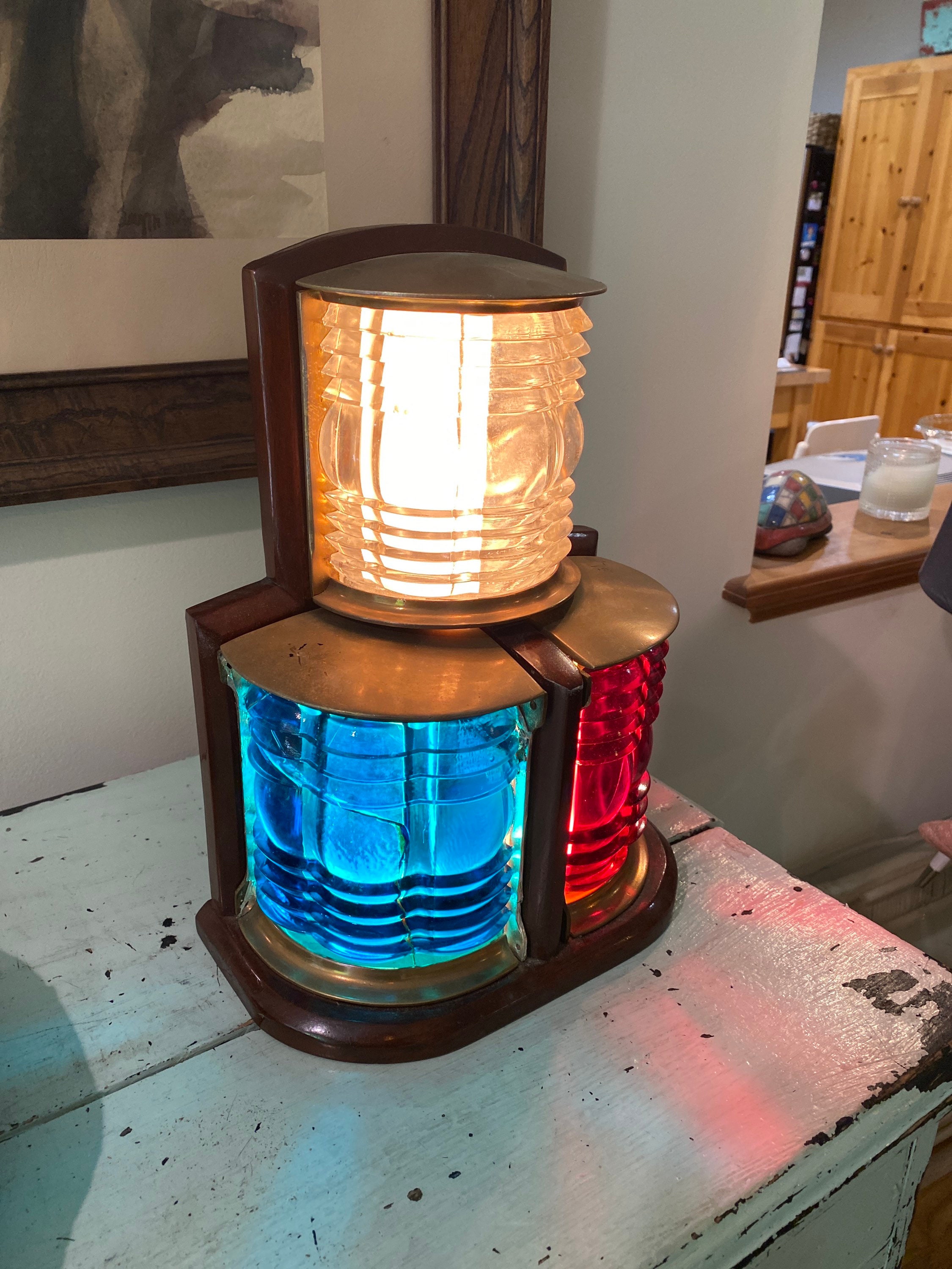 Handmade Ships Lamp with navigation lights Etsy