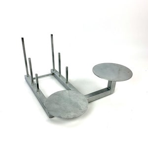 Modernist Stainless Steel Store Counter Top Organizer Display
