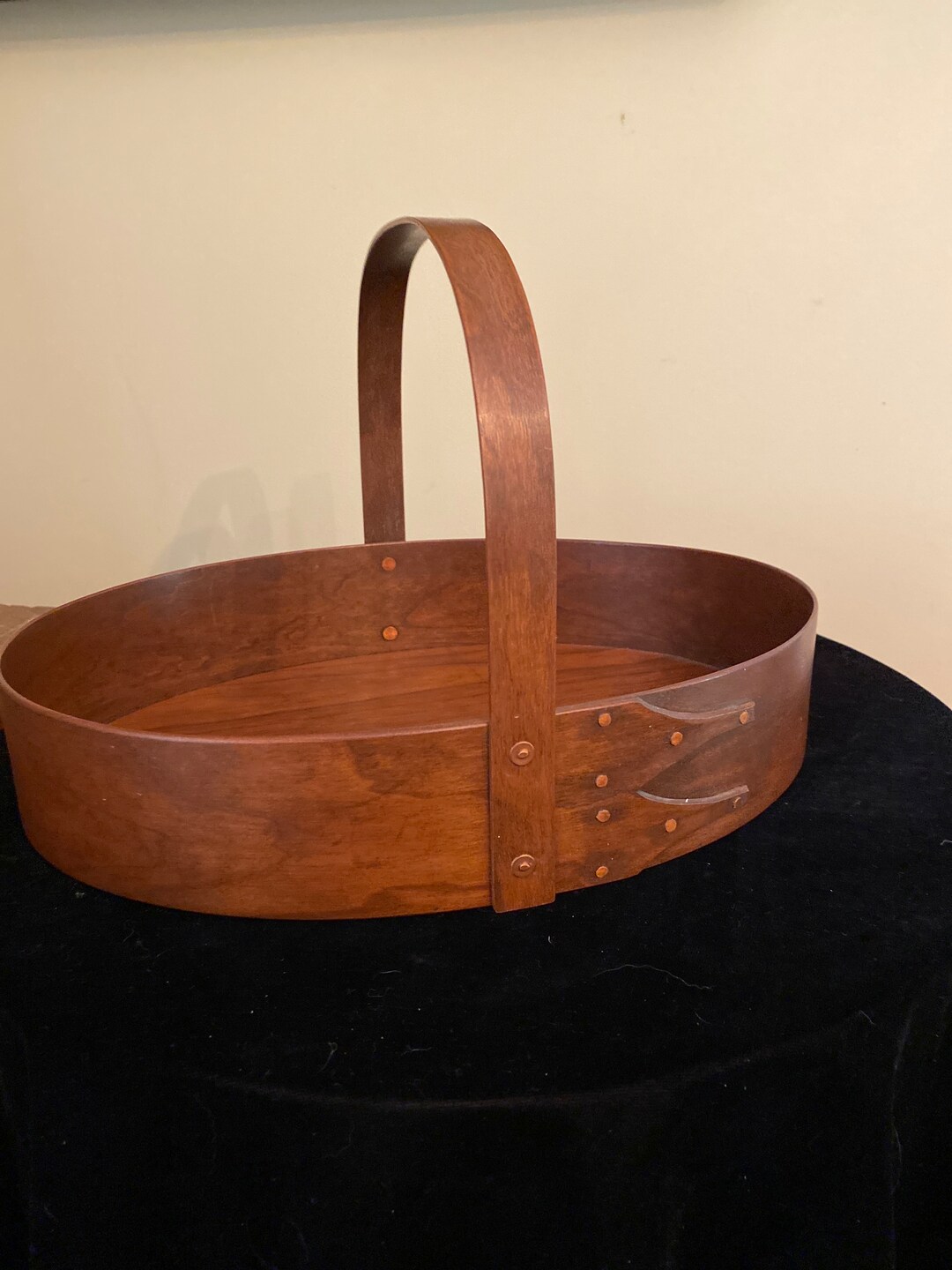 Cabin Crafters Amish Wood Tray With Bentwood Handle Etsy