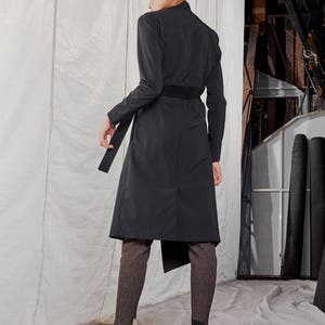 Grey wrap coat / Grey trench coat / Grey women's jacket / Waterproof wrap jacket / Avantgarde trench coat image 2