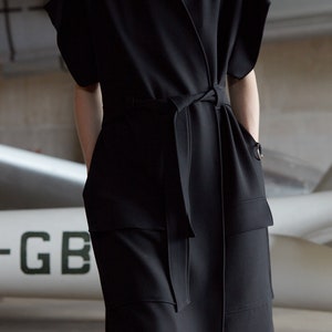 Women vests / Long vest / Designer clothing / Loose black vest / Oversize vest / Winter vest / Long black vest / Plus size vest / OHMY image 2