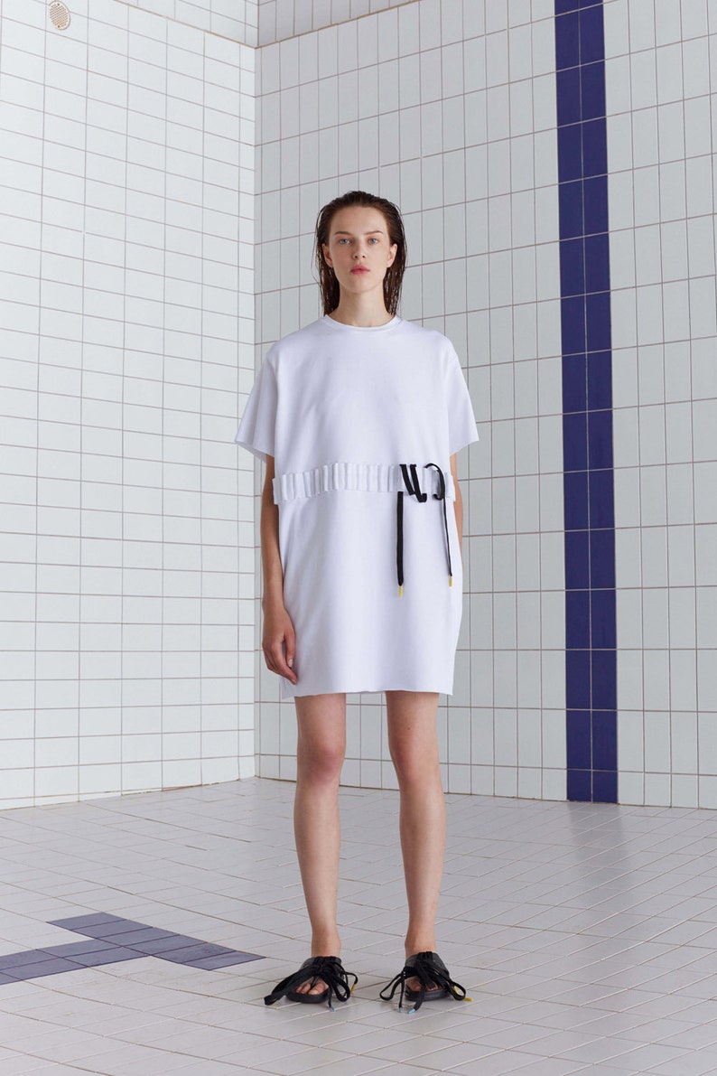 white mini summer dress