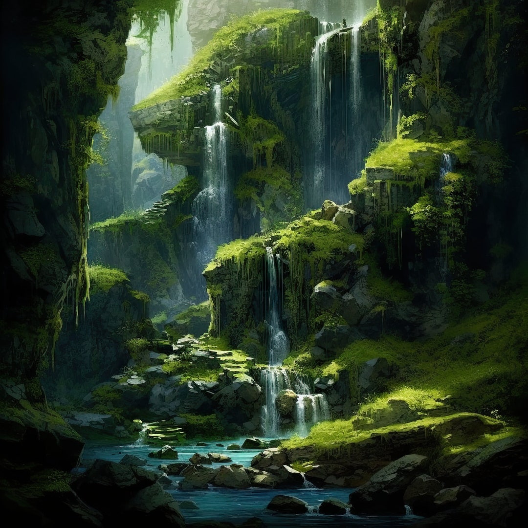 Zen Waterfall High-resolution Beautiful Digital Creation Ready - Etsy