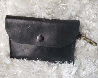 Porte-clés En Cuir Imprimé Léopard Avec Nœud Papillon Et Compartiment Secret – Porte-monnaie Compact Et Breloque Amovible