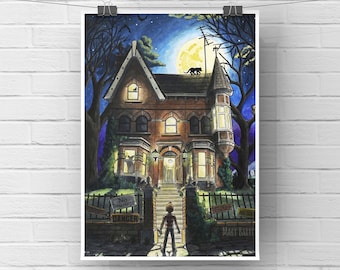 Art Print - Haunted House - 8x10