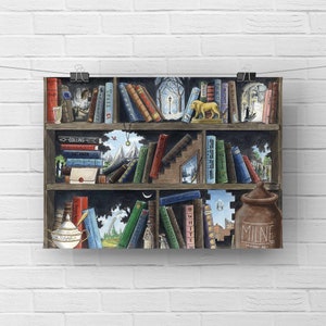 Art Print - Bookshelf - 8x10
