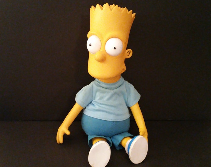 Vintage Large Stuffed Bart Simpson Doll Plastic Head 1990 - Etsy