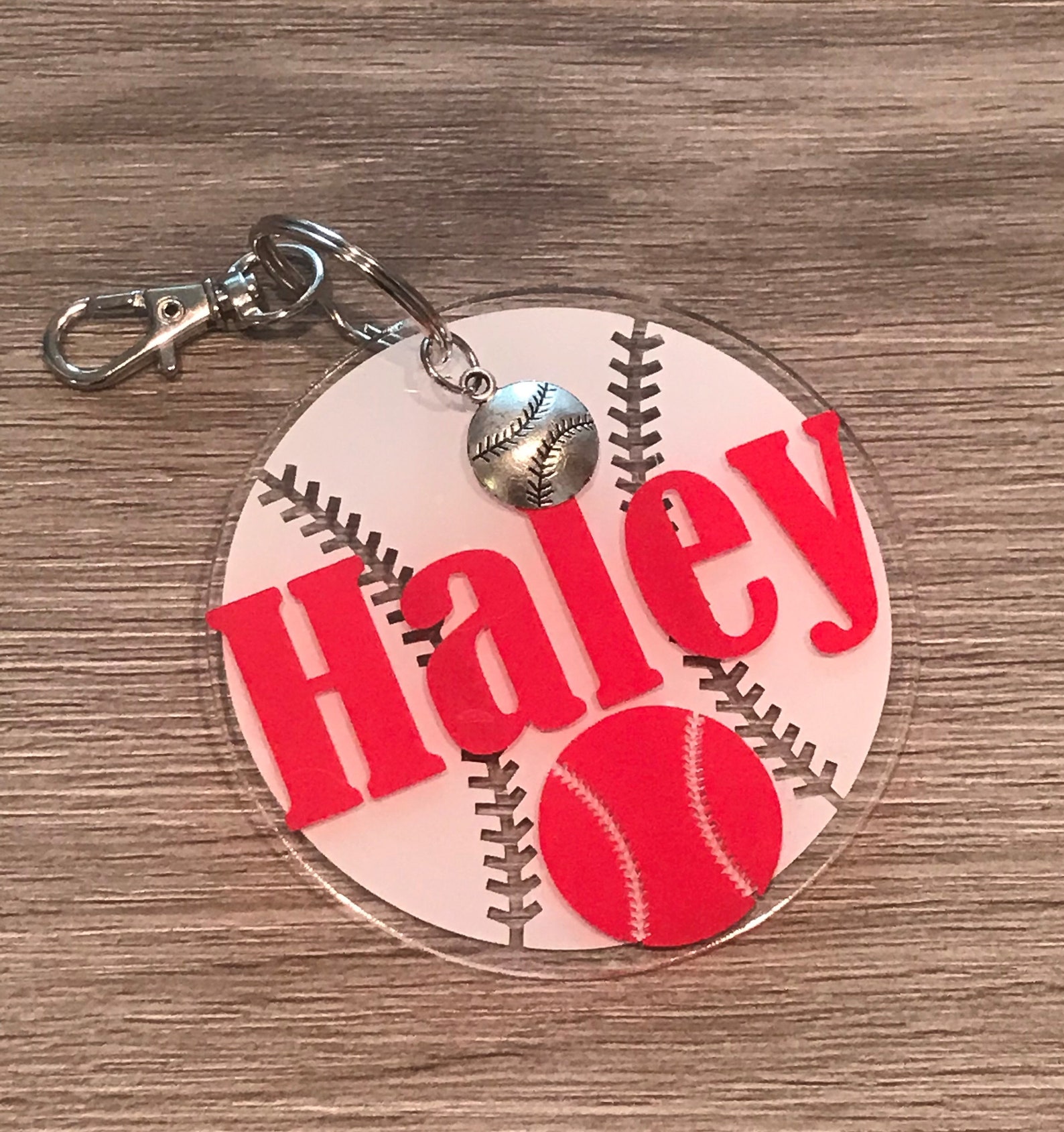 Softball Bag Tag / Keychain Etsy