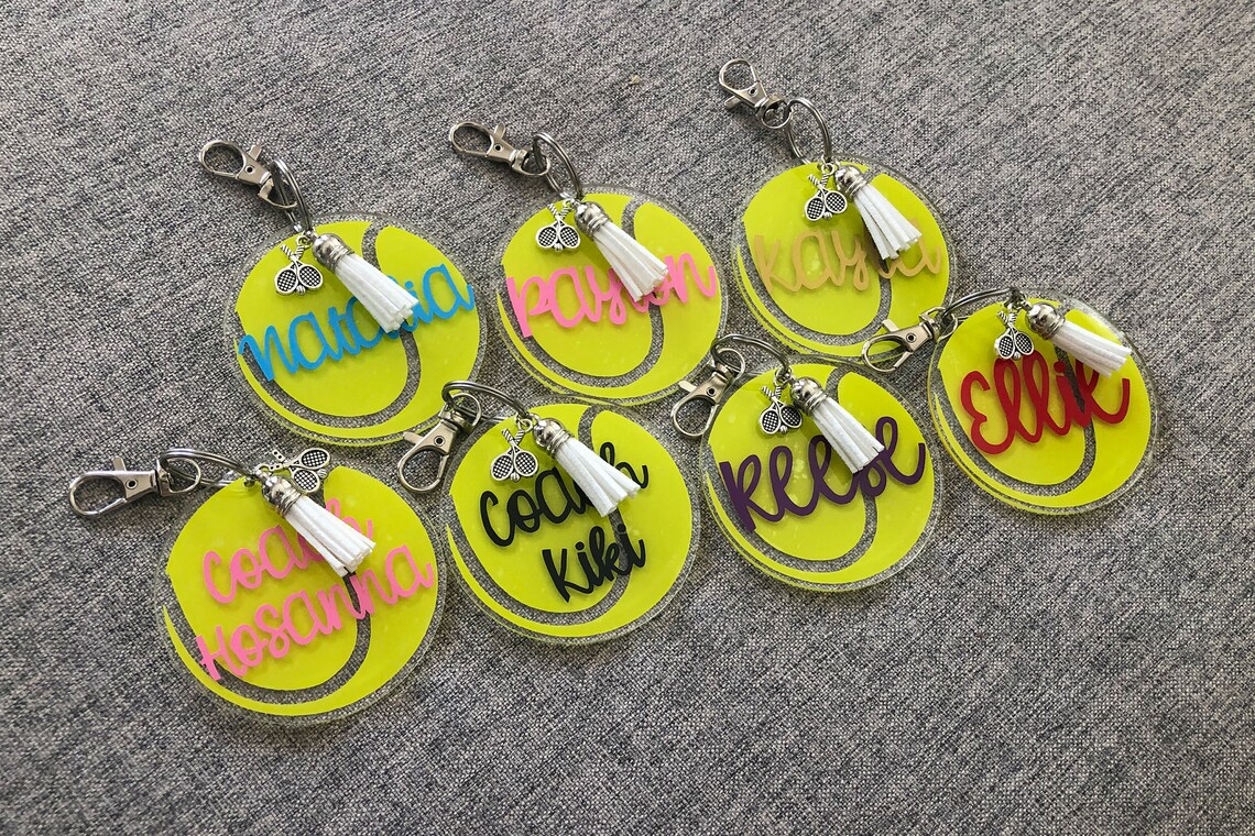 Tennis Bag Tag / Keychain Etsy