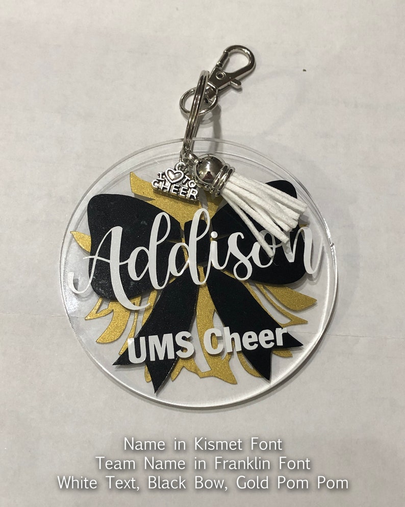 Cheer Bag Tag / Keychain Etsy