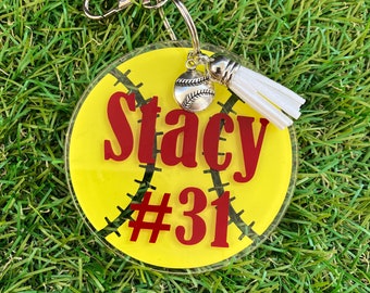 Softball Bag Tag / Keychain