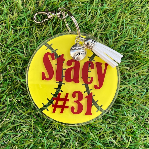 Softball Bag Tag / Keychain