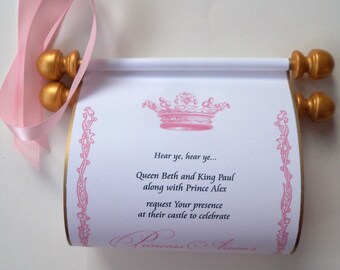 scroll invitation etsy