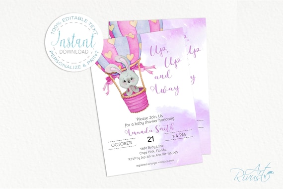 Unicorn Invitation Template For Girls Unicorn Birthday Party Etsy