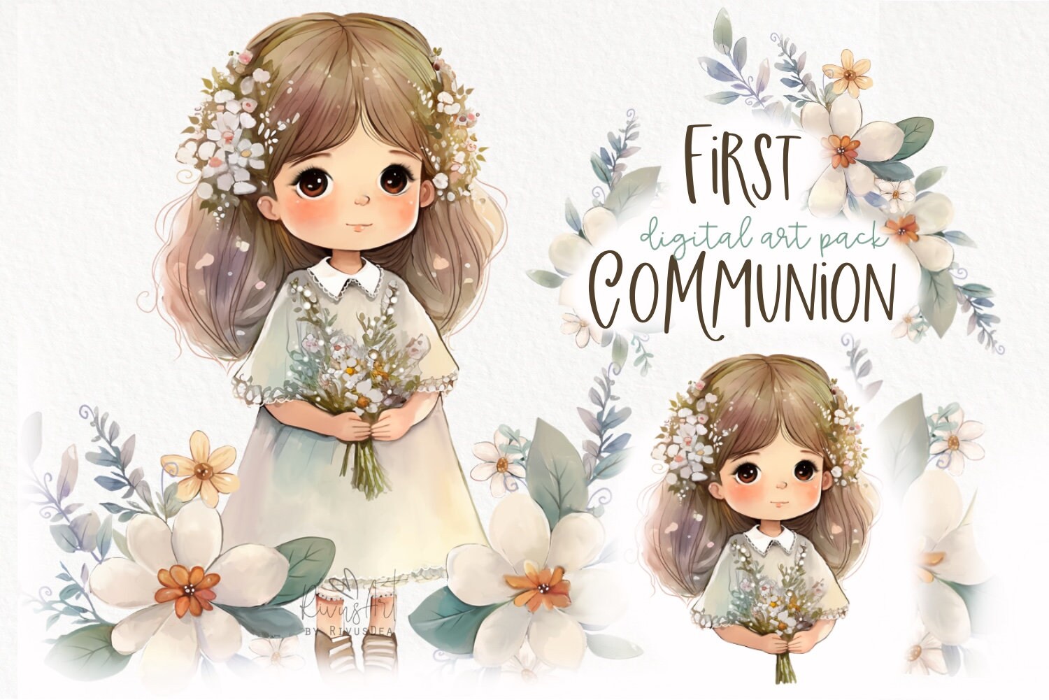 Primera Comunión PNG Clipart / Acuarela Primera Comunión / - Etsy México
