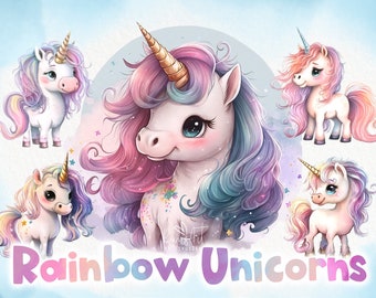 Unicorn PNG clipart. Unicorn Face. FREE COMMERCIAL use Cute magic birthday party graphic Baby girl Wreath, rainbow, flower, gold, pink, star
