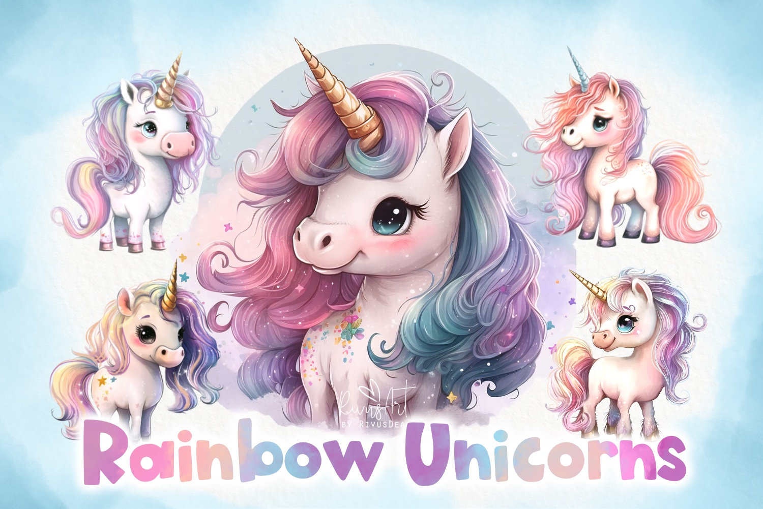 Pink Unicorn Cartoon Face - Etsy