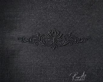 Gothic Baroque Embroidery Designs File 6 sizes, Elegant Floral Border Machine Embroidery Pattern, Victorian Flourish Damask Ornament