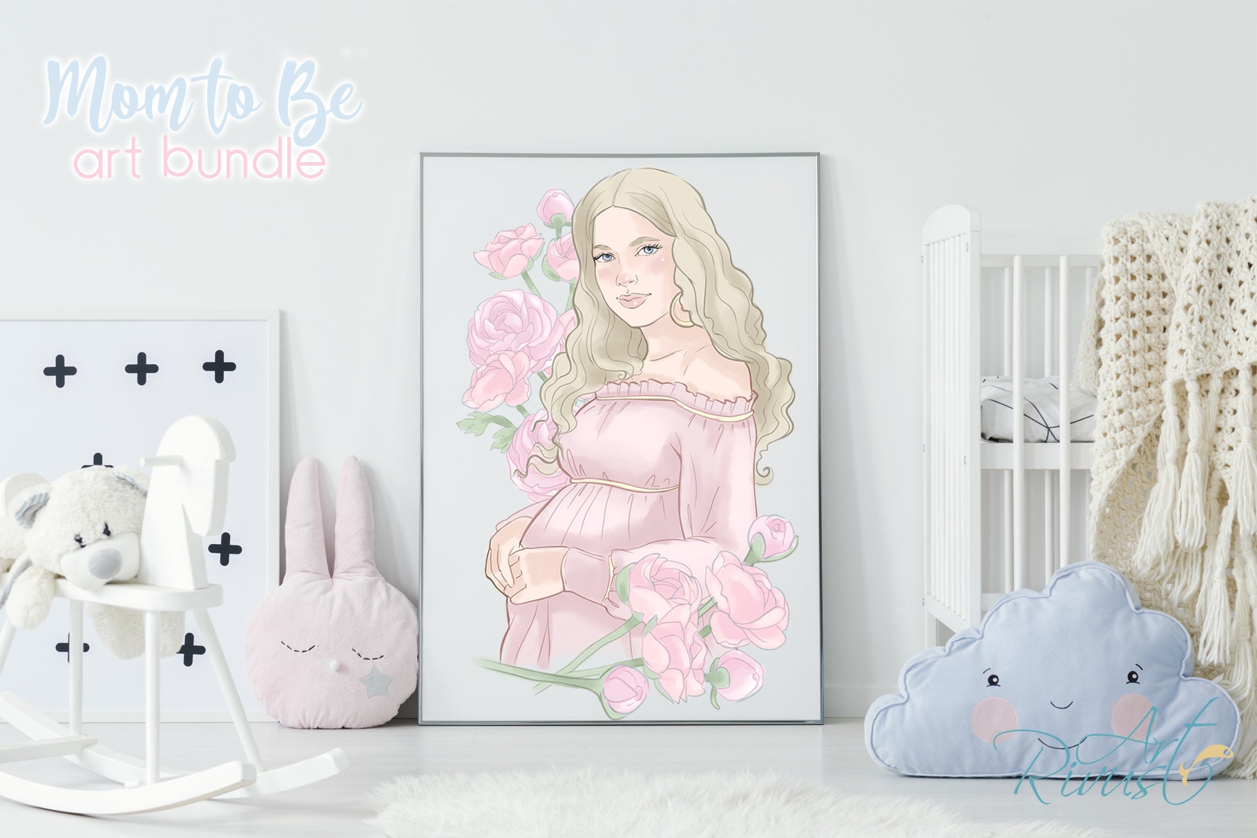 Mother to be PNG Clip Art Pregnancy Baby Shower Girl graphics. | Etsy