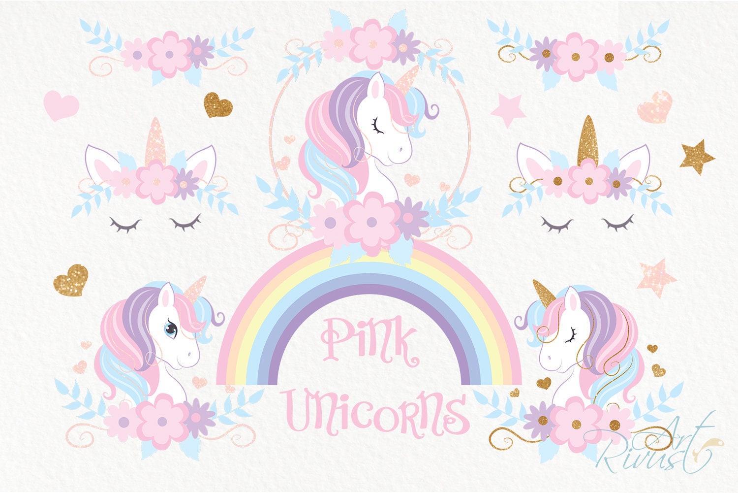 Unicorn Png Clipart Unicorn Face Free Commercial Use Cute Etsy