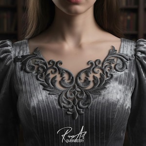 FSL Gothic Lace Maskinbroderidesign - Dark Academia Witchy Smyckesfil | Klänningdekor