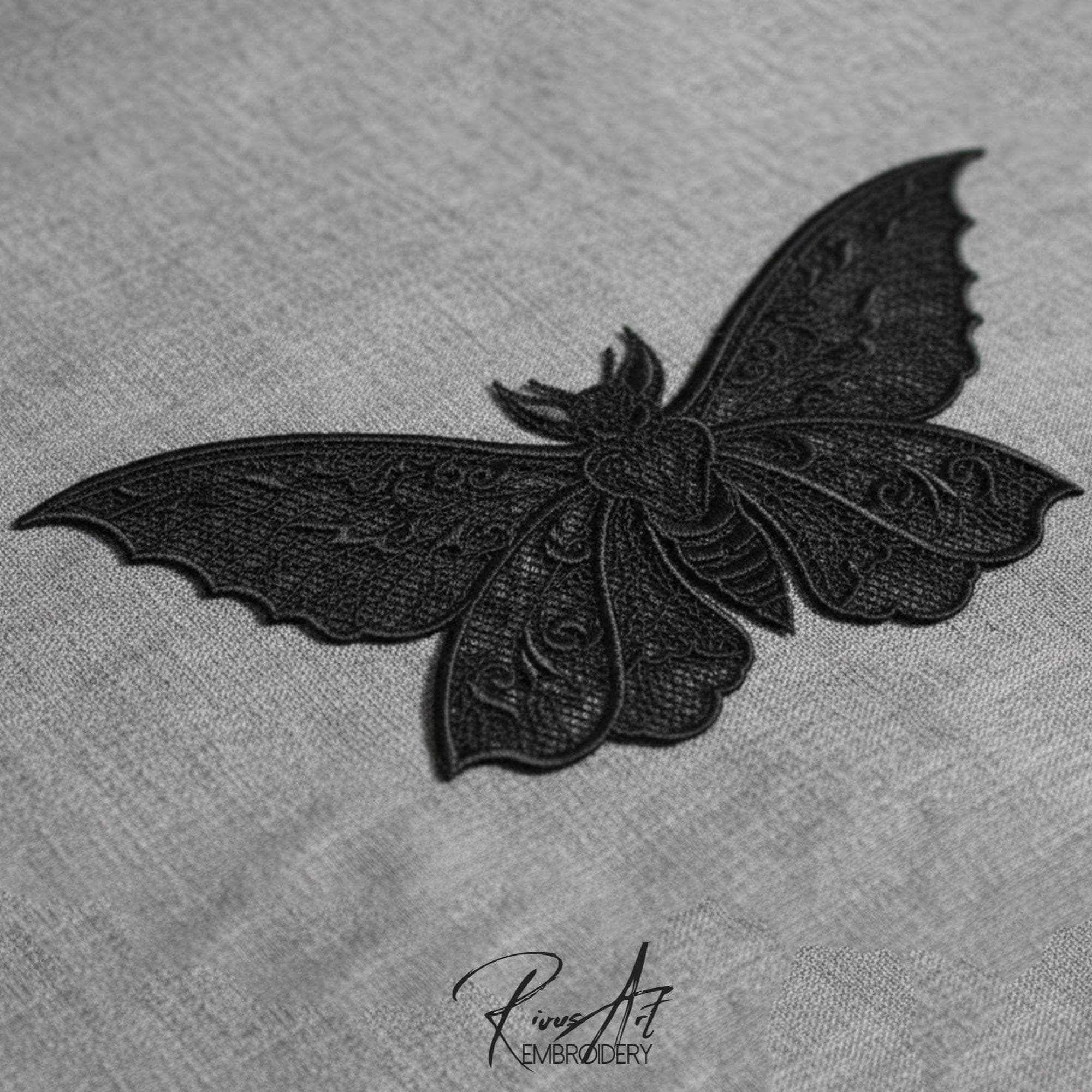 Gothic Lace Moth Machine Embroidery Design - NOT FSL! Victorian Dark ...