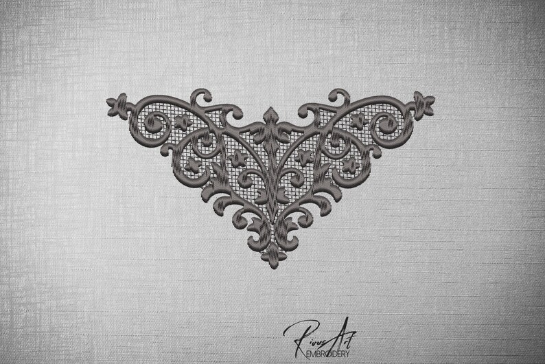 Gothic Lace Machine Embroidery Design - Dark Academia Witchy Jewelry ...