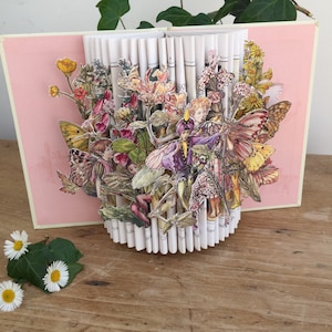 Flower Fairies of the  Summer Unique Book Sculpture