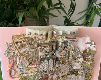 Brambly Hedge 'Summer Story' Unique Book Sculpture. Perfect For Nursery Decor