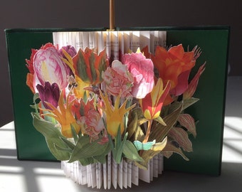 The Little Book of Tulips by Floras Gems. A unique book sculpture.