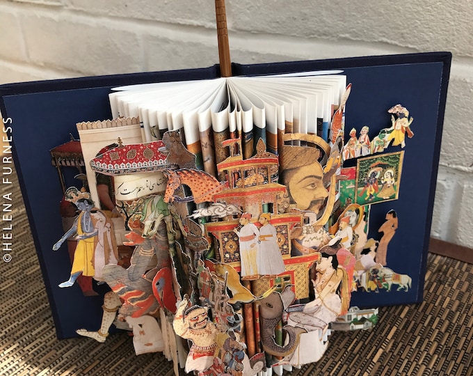 Indian Miniature Paintings . A Stunning Unique Book Sculpture - Etsy