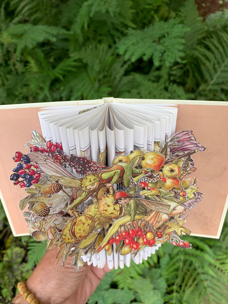 Flower Fairies of the Autumn Unique Book Sculpture image 4