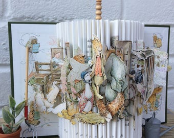 Beatrix Potters 'Tale Of Jemima Puddle-Duck' Brought to life .A Unique  Book Sculpture perfect for Nursery Decor