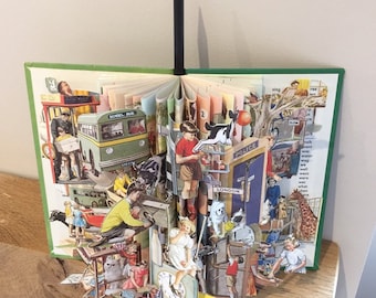 Ladybird 'Picture Dictionary' Brought To Life Unique Vintage Book Sculpture