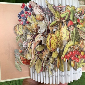 Flower Fairies of the Autumn Unique Book Sculpture image 5