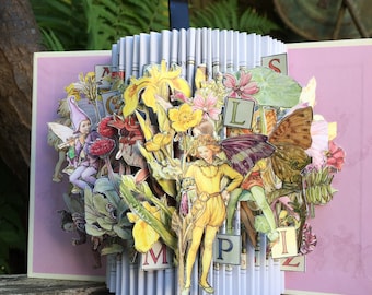 Flower Fairies of the  Alphabet Unique Book Sculpture