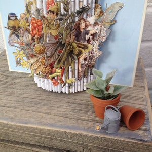 Flower Fairies of the  Winter Unique Book Sculpture