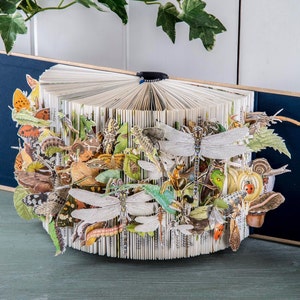 Butterflies And Insects - Large Unique Book Sculpture