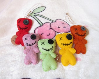 Cute Voodoo Doll Pocket Pal, Bag Buddy, Autism, Anxiety Relief, Good Vibe Gifts UK