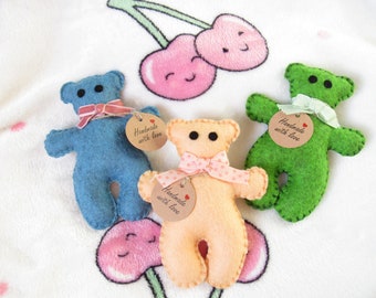 Teddy Bear Pocket Pals, Bag Buddy,  Nursery Decor, Good Vibe Gifts UK, Keepsake Gifts