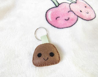 Happy Rock Keyrings | Chocolate Mochi Plushies | Accessories | Pocket Pals | Autism Anxiety Relief | Good Vibe Gifts UK